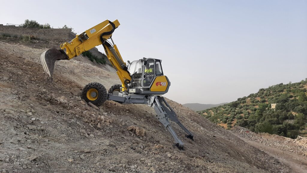trabajo de tierra con maquinaria